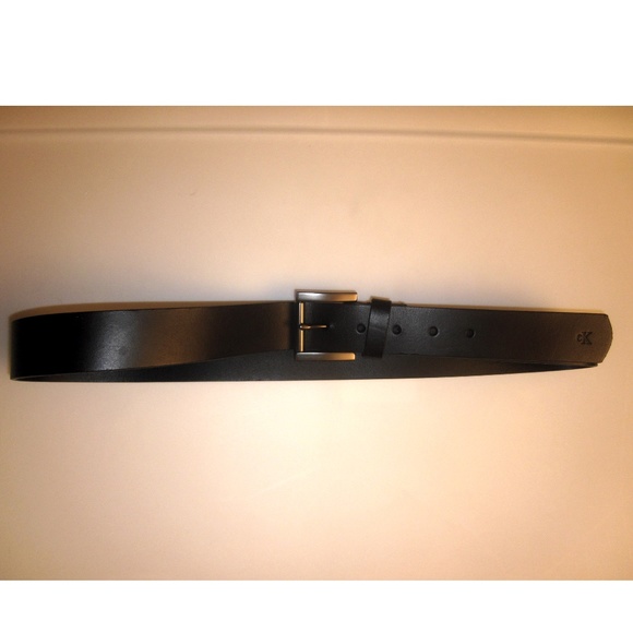 Calvin Klein Men's Black Leather Belt Size 36 - Picture 1 of 3